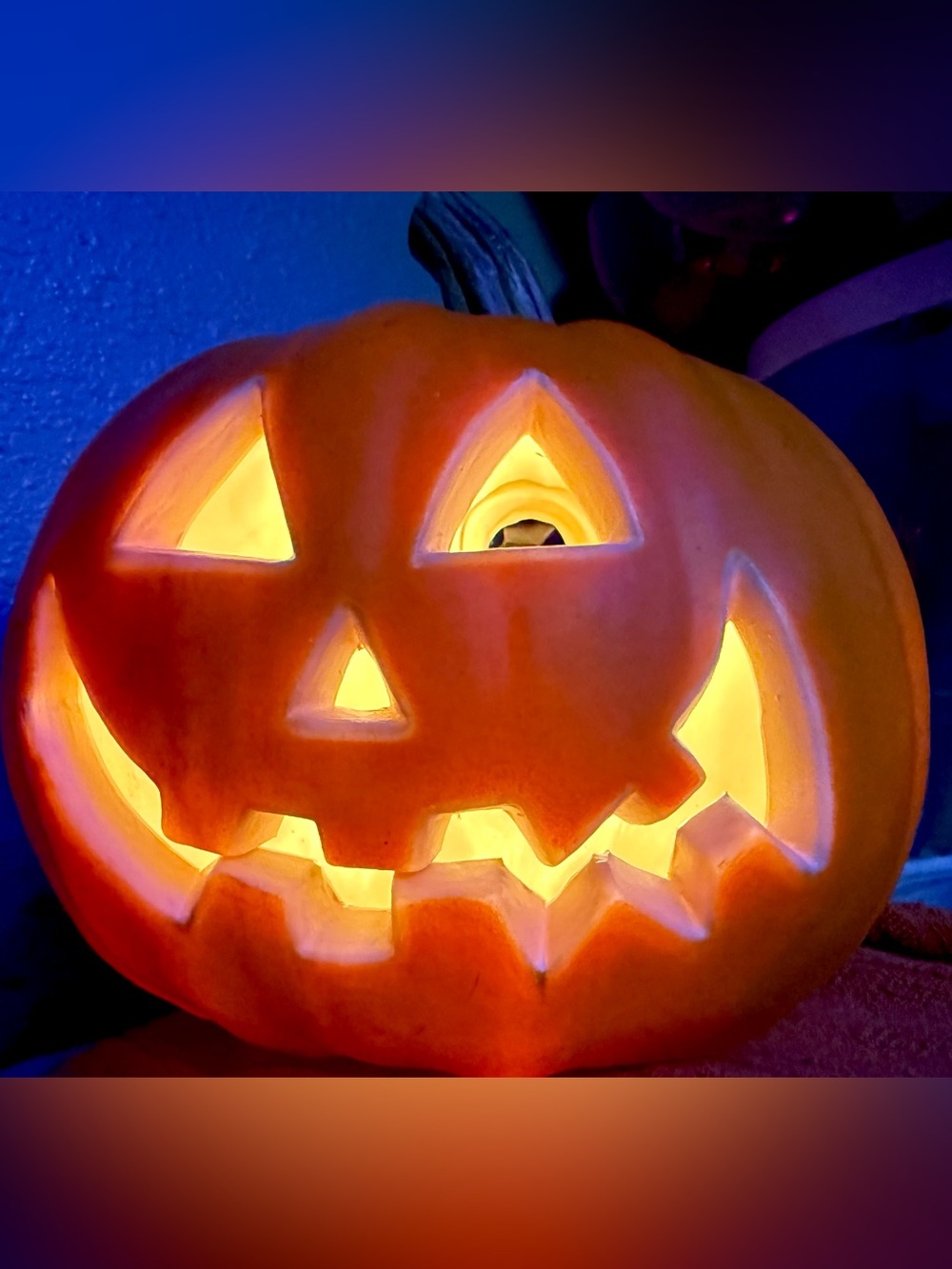 Vintage Pumpkin Jack O Lantern Lighted Halloween Fall Decor🎃